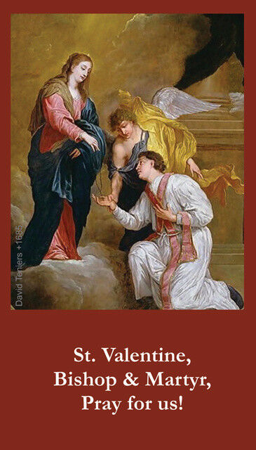 St. Valentine's (patron saint of engaged couples) Prayer Card,  10-pack