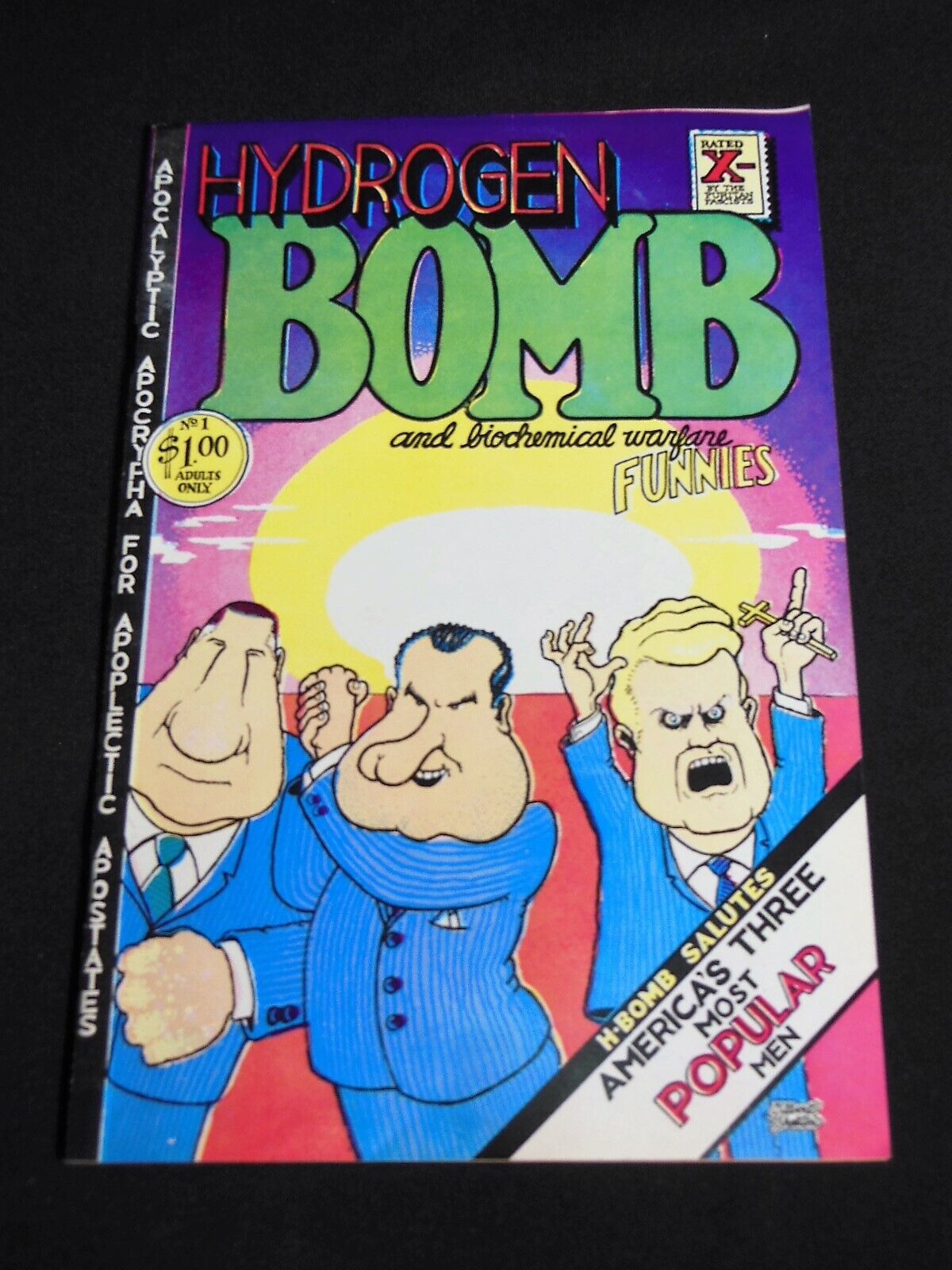 💥 Hydrogen Bomb # 1 1970 R Crumb G Shelton LIKELY 1st Print RARE Underground 💥
