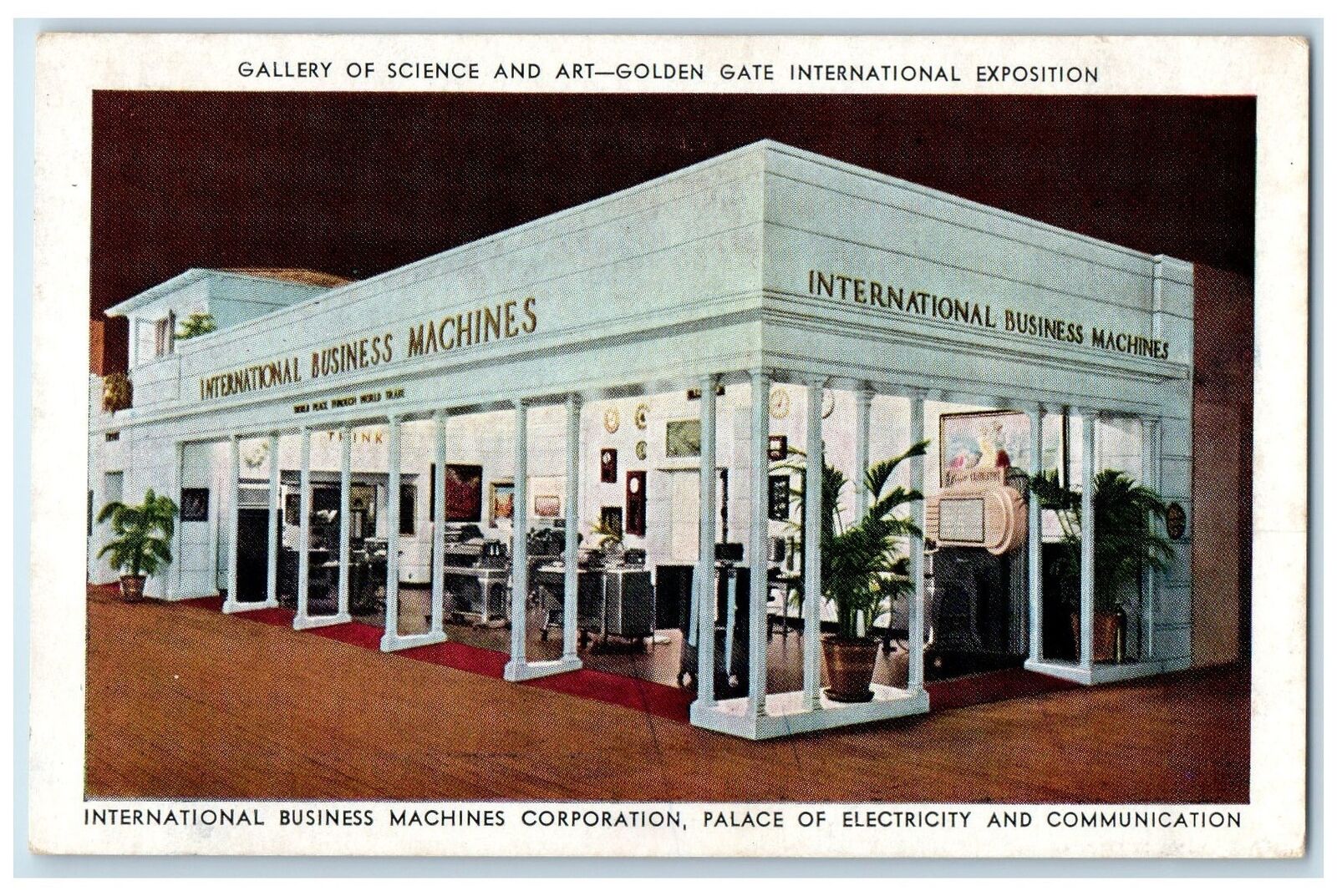 c1940s International Business Machines Expo San Francisco California CA Postcard