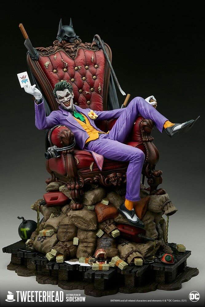 DC Joker On Throne Deluxe Tweeterhead 1/6 Scale Maquette Statue New In Stock