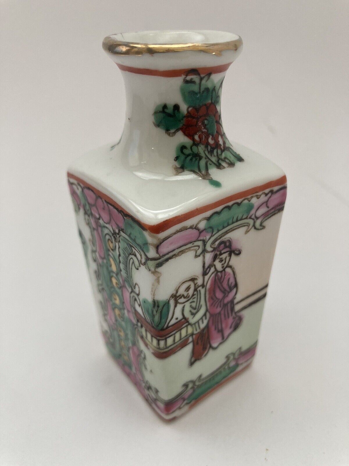 Vintage Miniature Chinese Vase 4” Tall