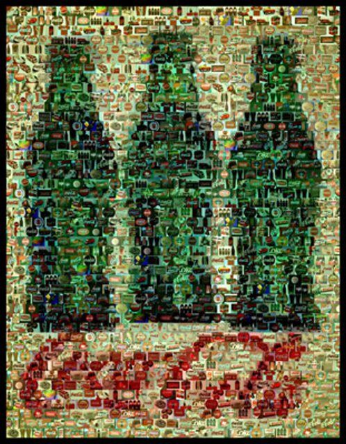 Amazng Three Coca-Cola Coke Bottles Montage Limited Edition w/COA
