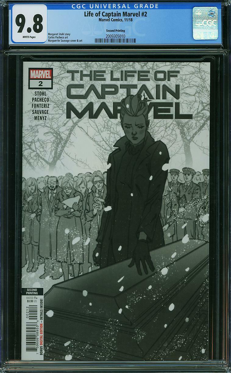 Life of Captain Marvel #2 CGC 9.8 2ND Print -1 of Only 2 Highest Graded- 11/2018