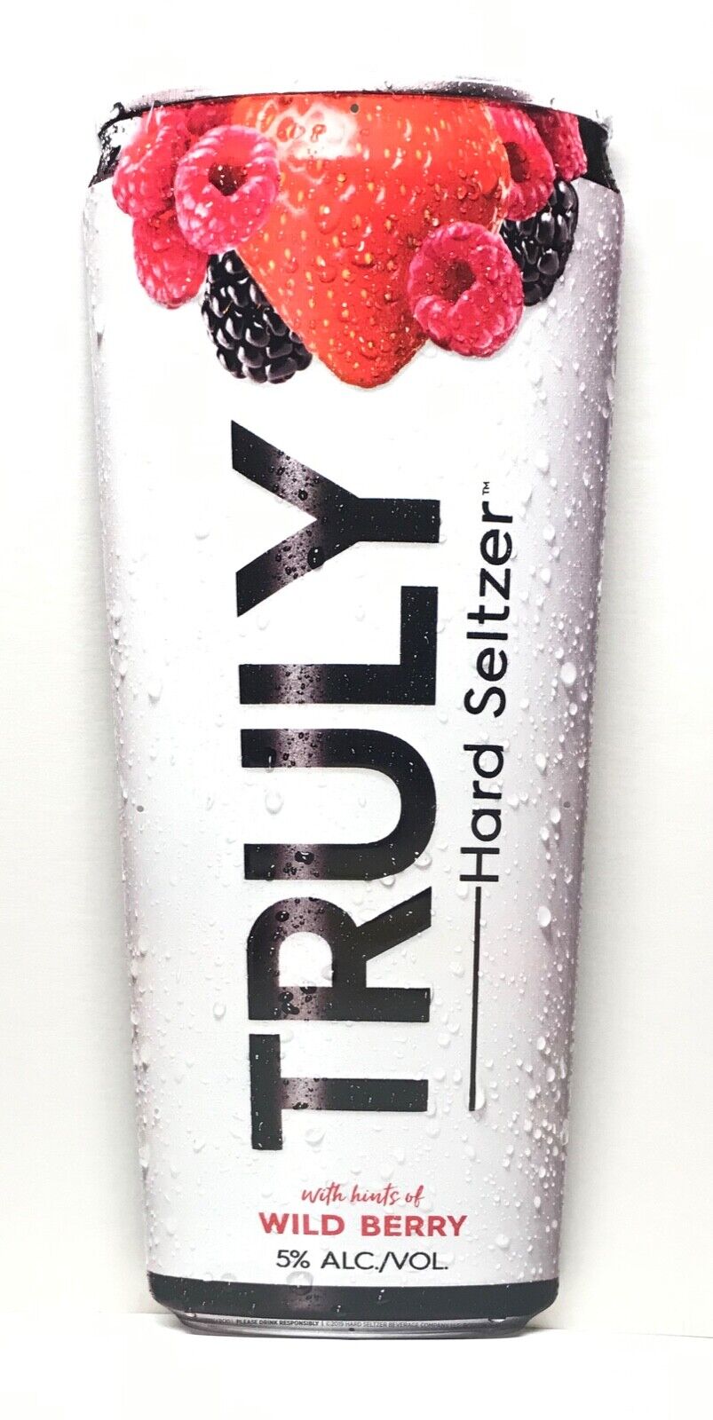 Truly Spiked Hard Seltzer Tin Tacker Sign - New &  - 23.5” x 8.25”
