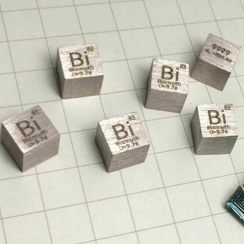 1 x  Rare metal elements Cube 10mm/25.4mm Pure Density 99.95% Metal