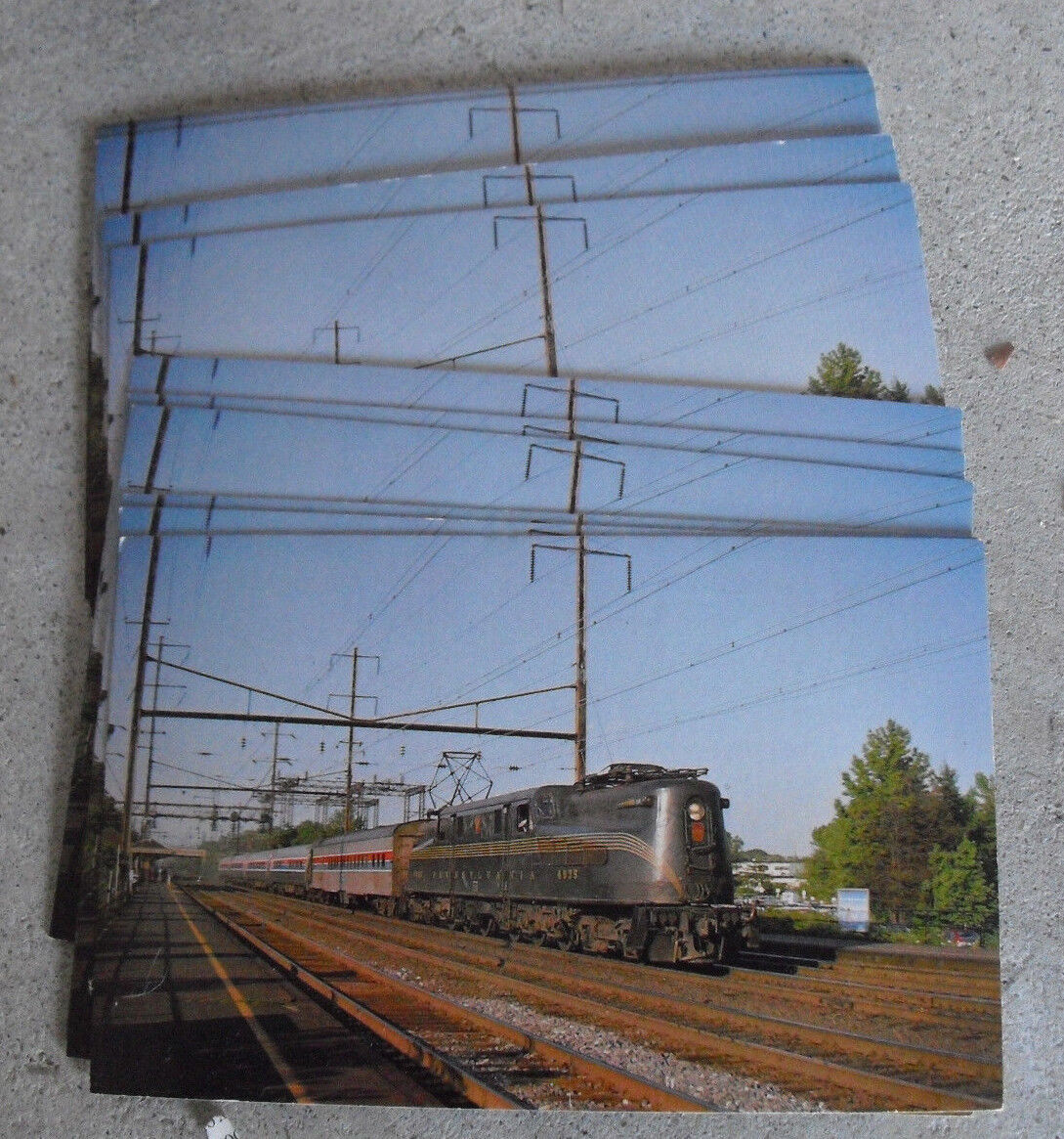 Lot of 12 Railroad Postcards Pennsylvania 4935 Amtrak GG1 Locomotive