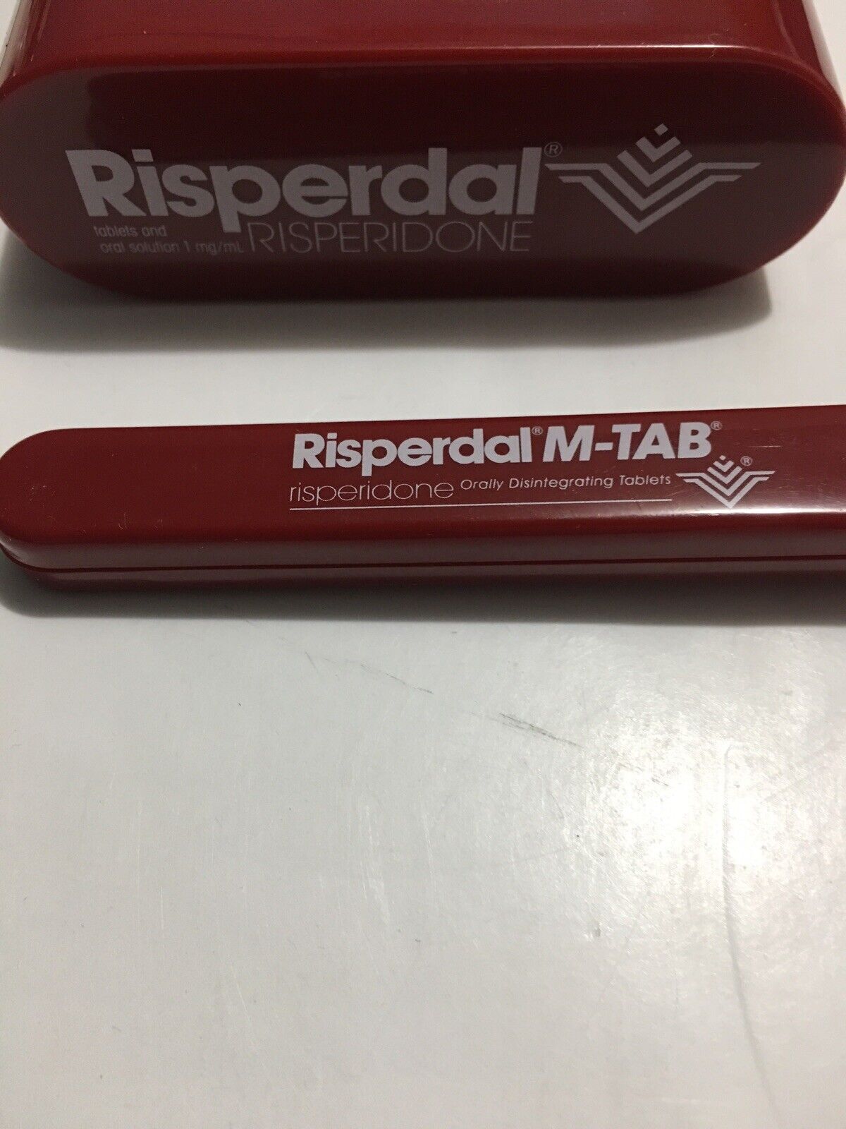 Risperdal New PAPERCLIP HOLDER Pharmaceutical DRUG REP PROMO W/ Staple Puller
