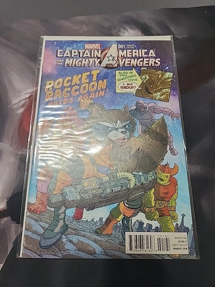 Captain America And The Mighty Avengers 1 Rocket Raccoon Var. Near Mint Marvel