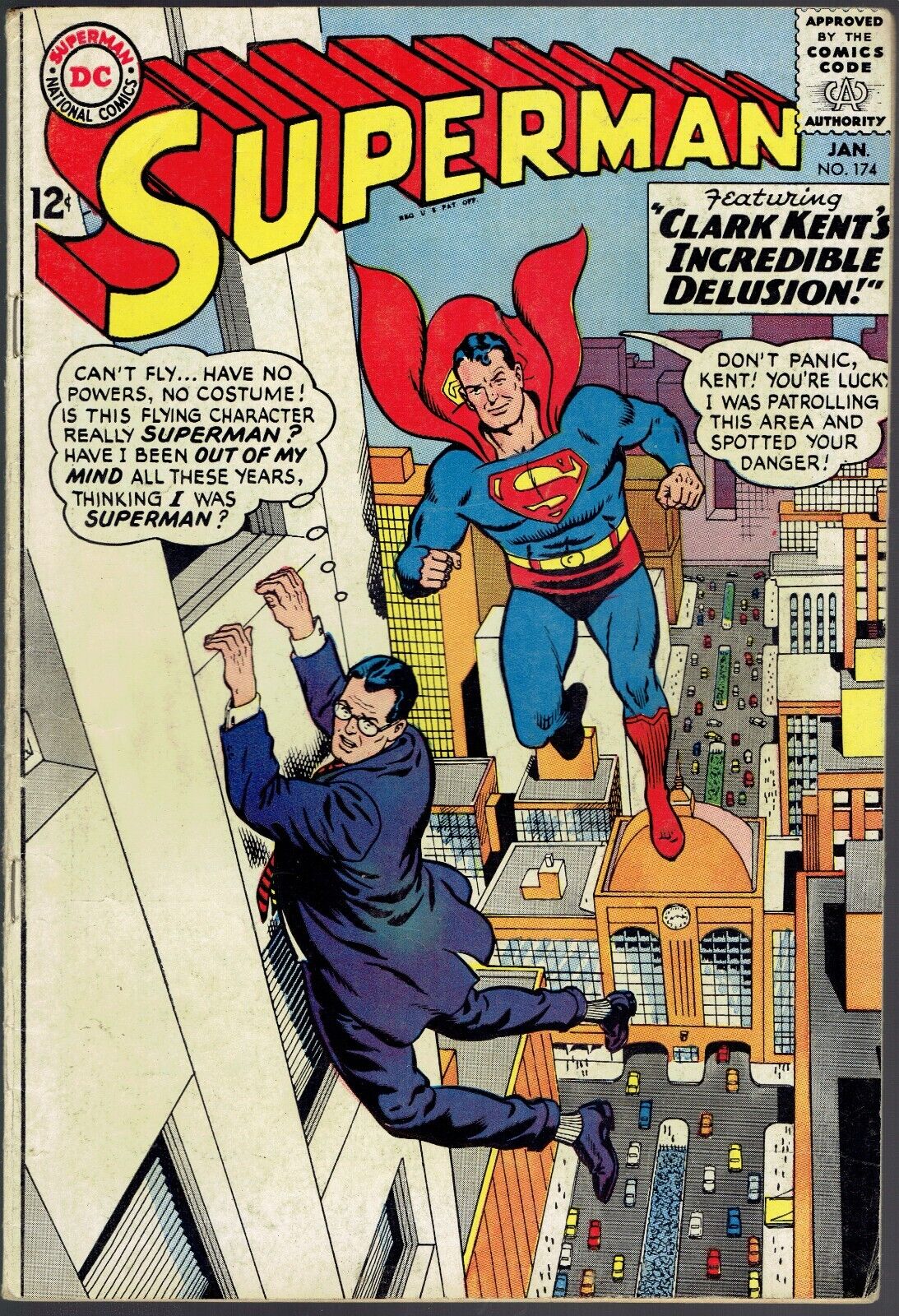Superman #174 - Clark Kent's Incredible Delusion (DC, 1965) Combined shipping
