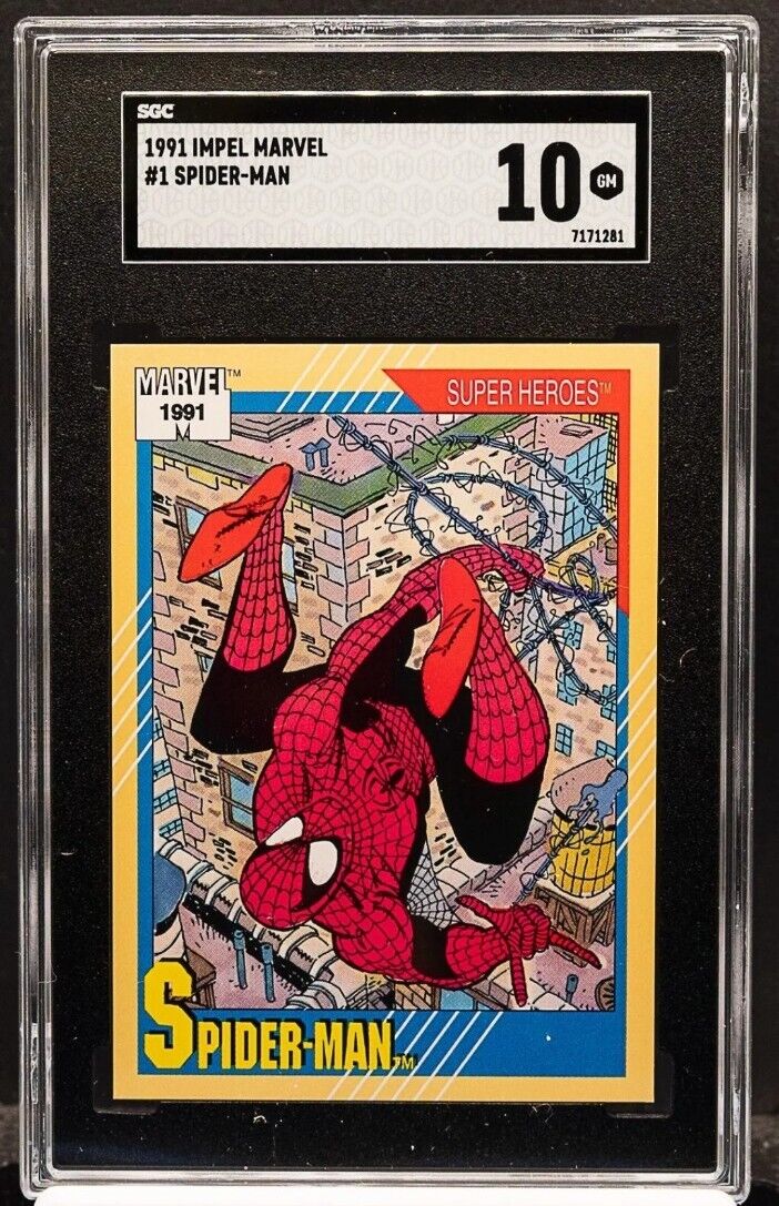 1991 Impel Marvel #1 Spider-Man SGC 10 Gem Mint Nice Sharp