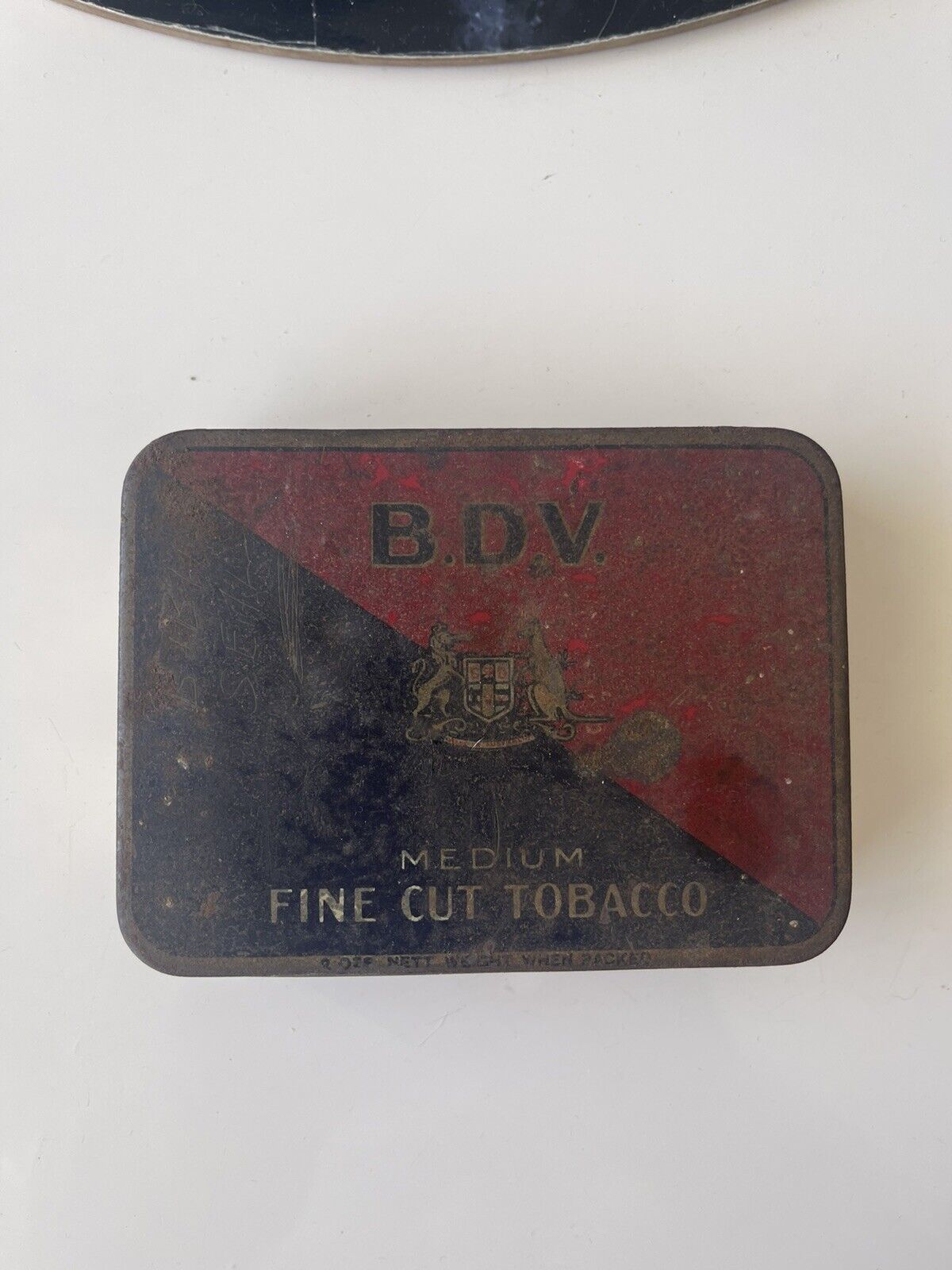 BDV Vintage Medium Fine Cut Tobacco Tin - Rare