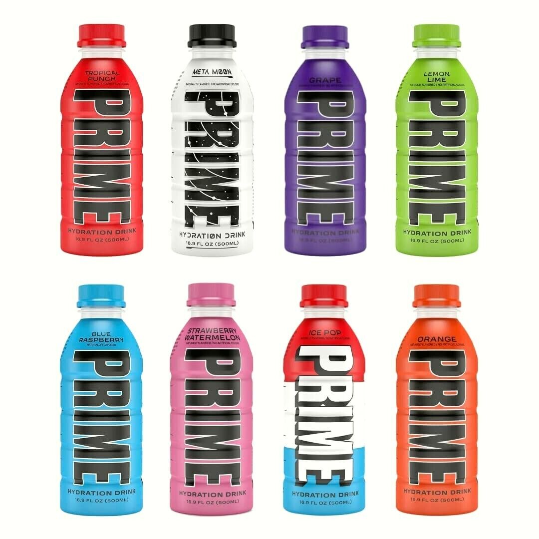 Prime Hydration Sports Drink 8 Bottles SURPRISE Variety Pack