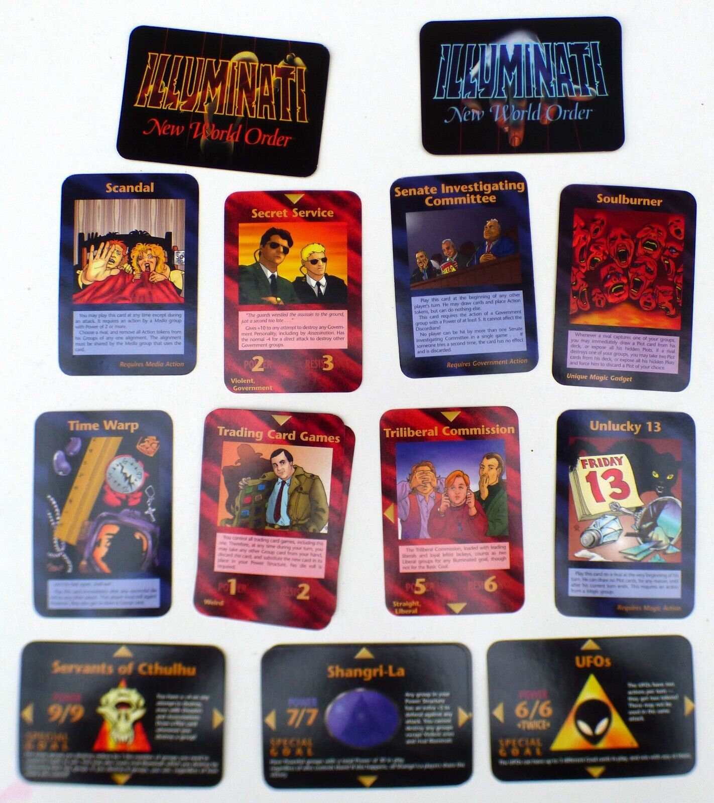 Illuminati: New World Order. Limited Edition. Rare & Illuminati Cards. NM