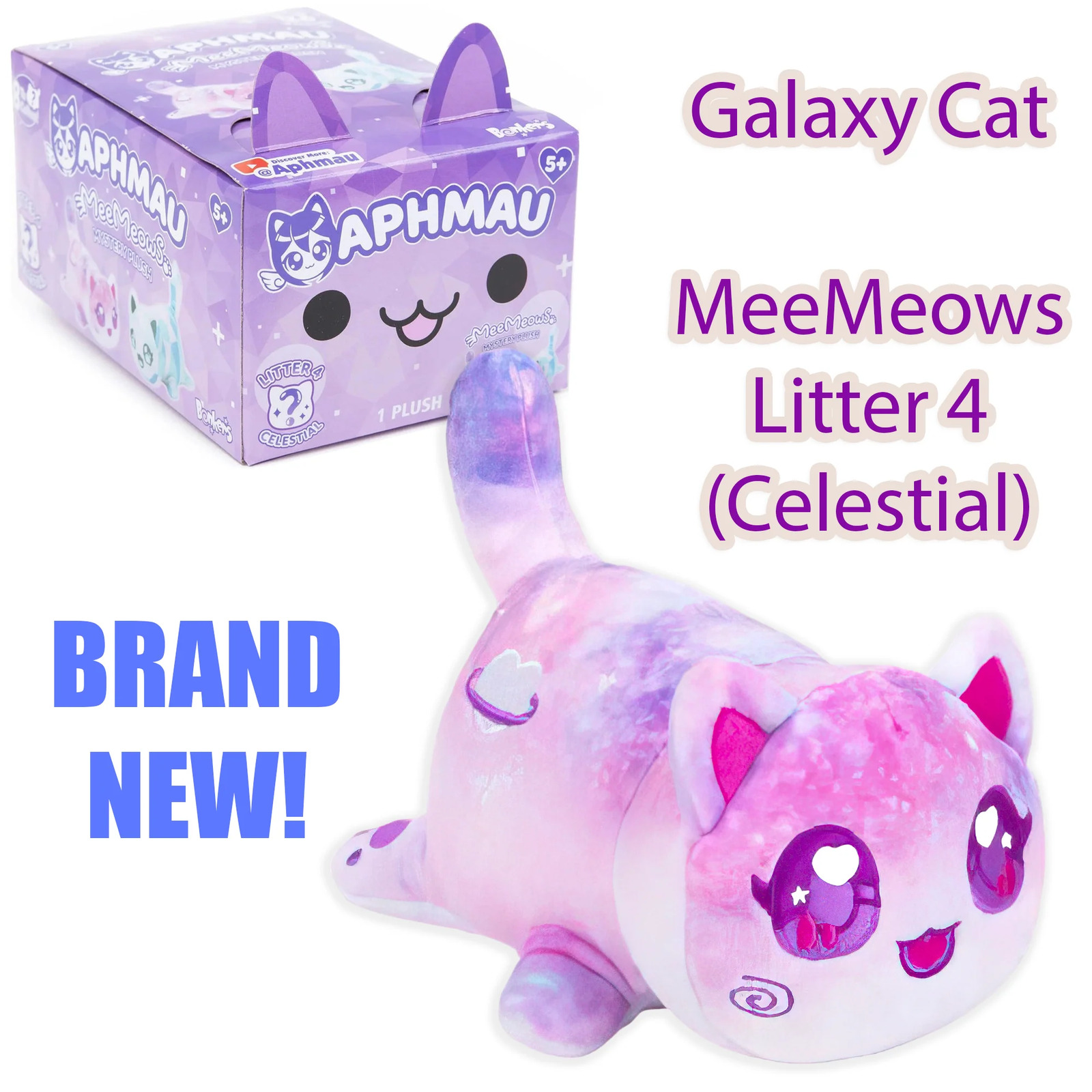GALAXY CAT - MeeMeows Litter 4 from Aphmau (BRAND NEW) Cute Kitty Plushie