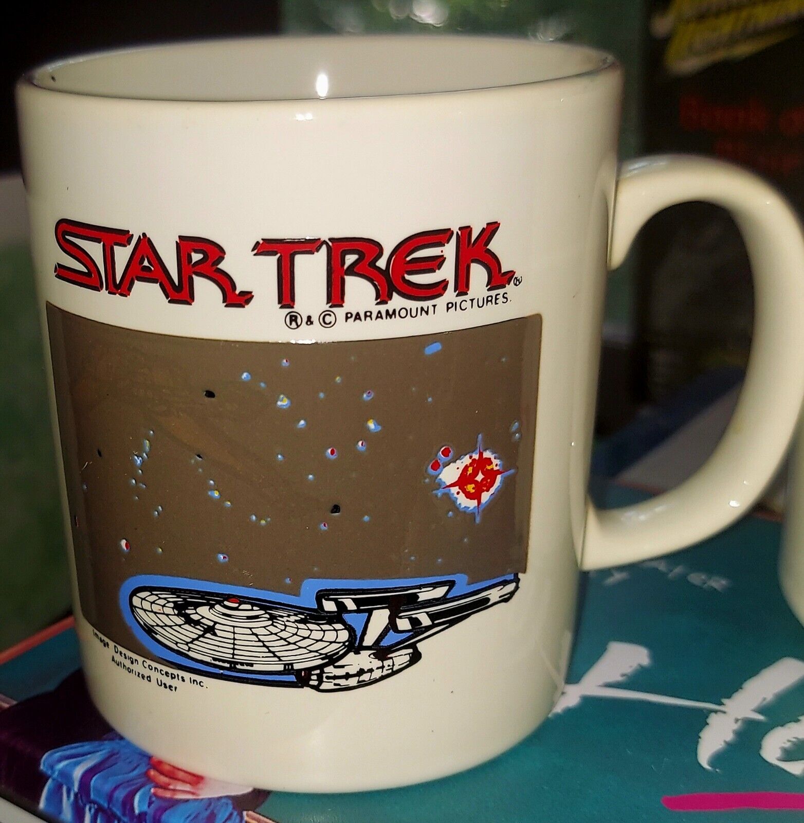 STAR TREK Kilncraft Starship Enterprise Coffee Mug 1992 Vintage