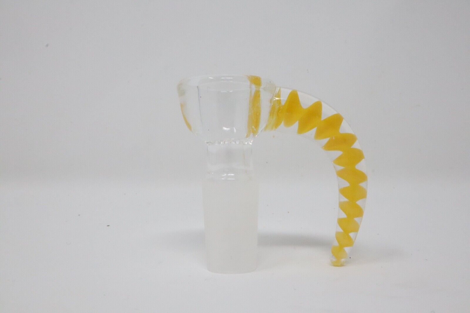 14mm Yellow Colored Glass Honeycomb Horn Bowl Piece