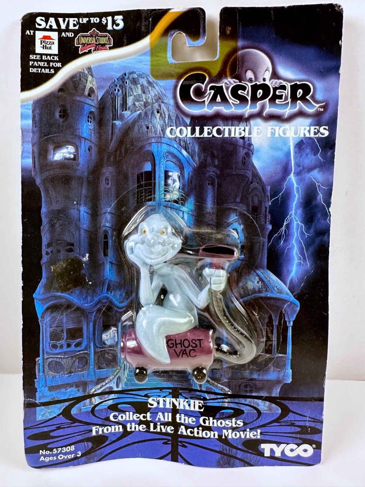 Vintage 1995 Tyco Casper Ghost STINKIE ON VAC Figure #57308 Age 3+ NOS Sealed