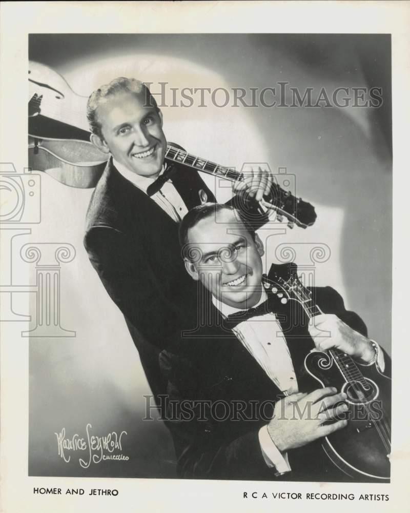 1967 Press Photo RCA artists, Homer and Jethro with their musical instruments.