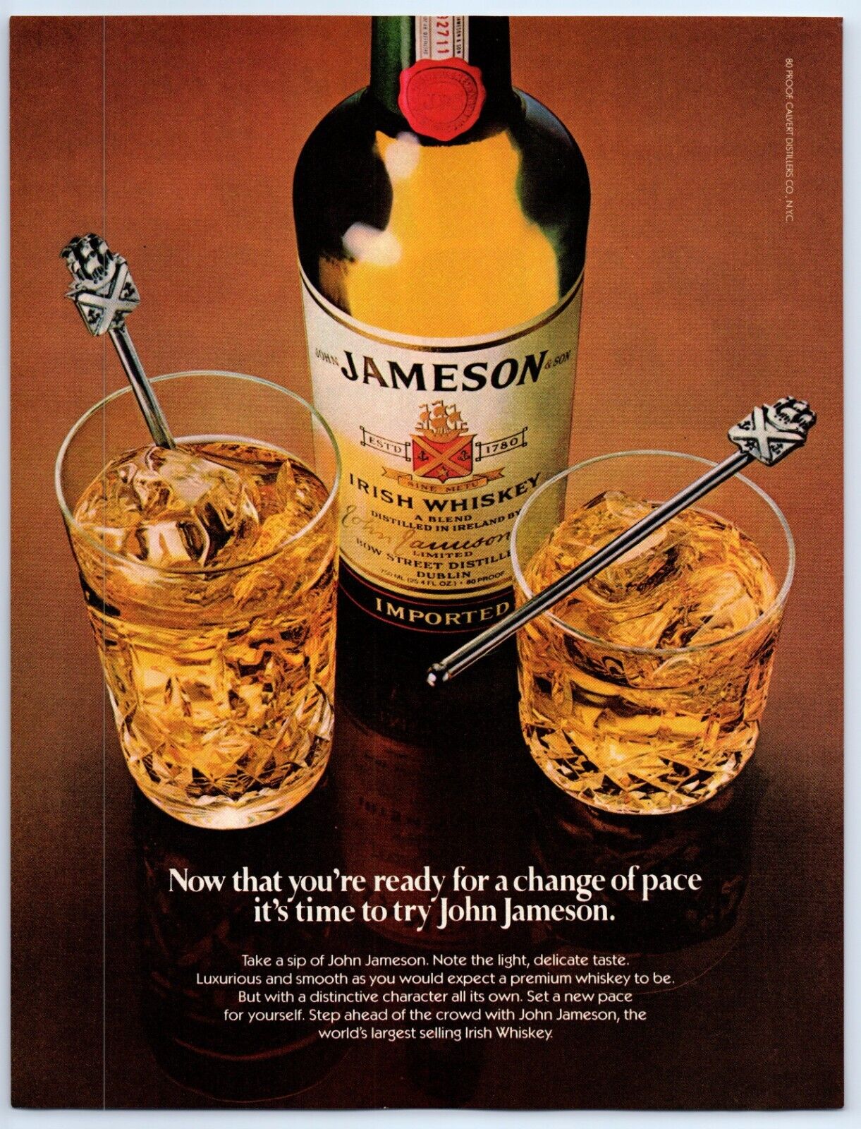 Jameson Irish Whiskey TRY JOHN JAMESON 1984 Print Ad 8\