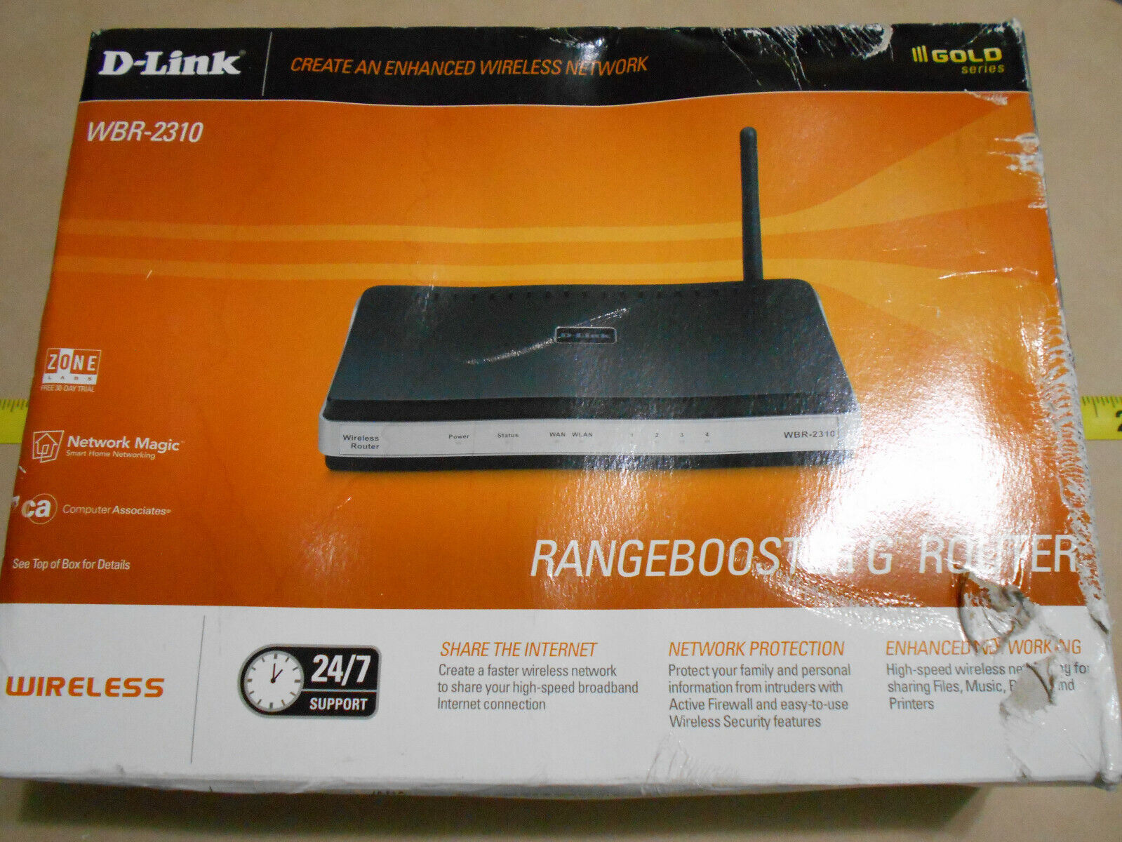 D-Link WBR-2310 Gold Series Rangebooster G Wireless Router w/o CD Power Cord