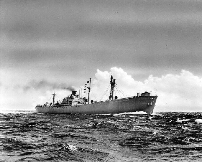 U.S. Liberty Cargo Ship at sea 1941 8x10 WWII Photo 955
