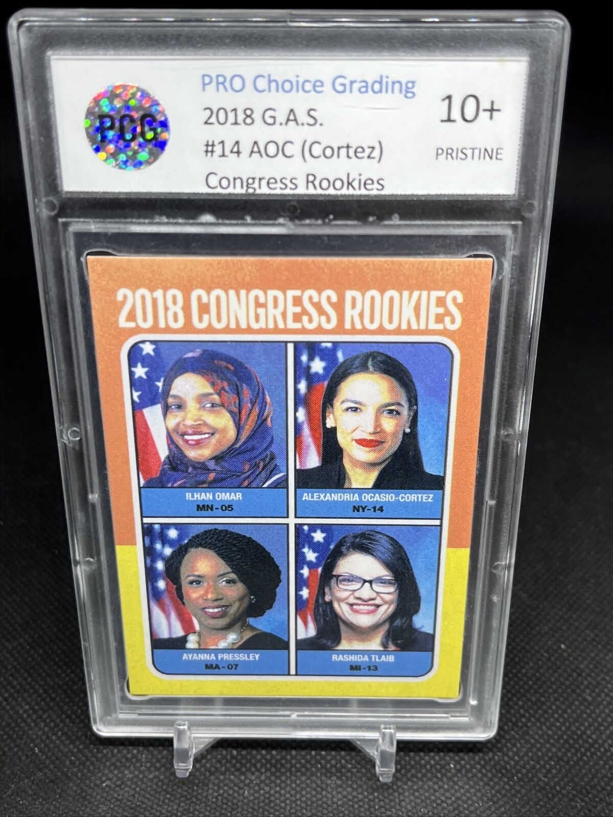 G.A.S. Trading Card 2018 CONGRESS ROOKIES #14 AOC OMAR NTWRK PCG 10+ Pristine