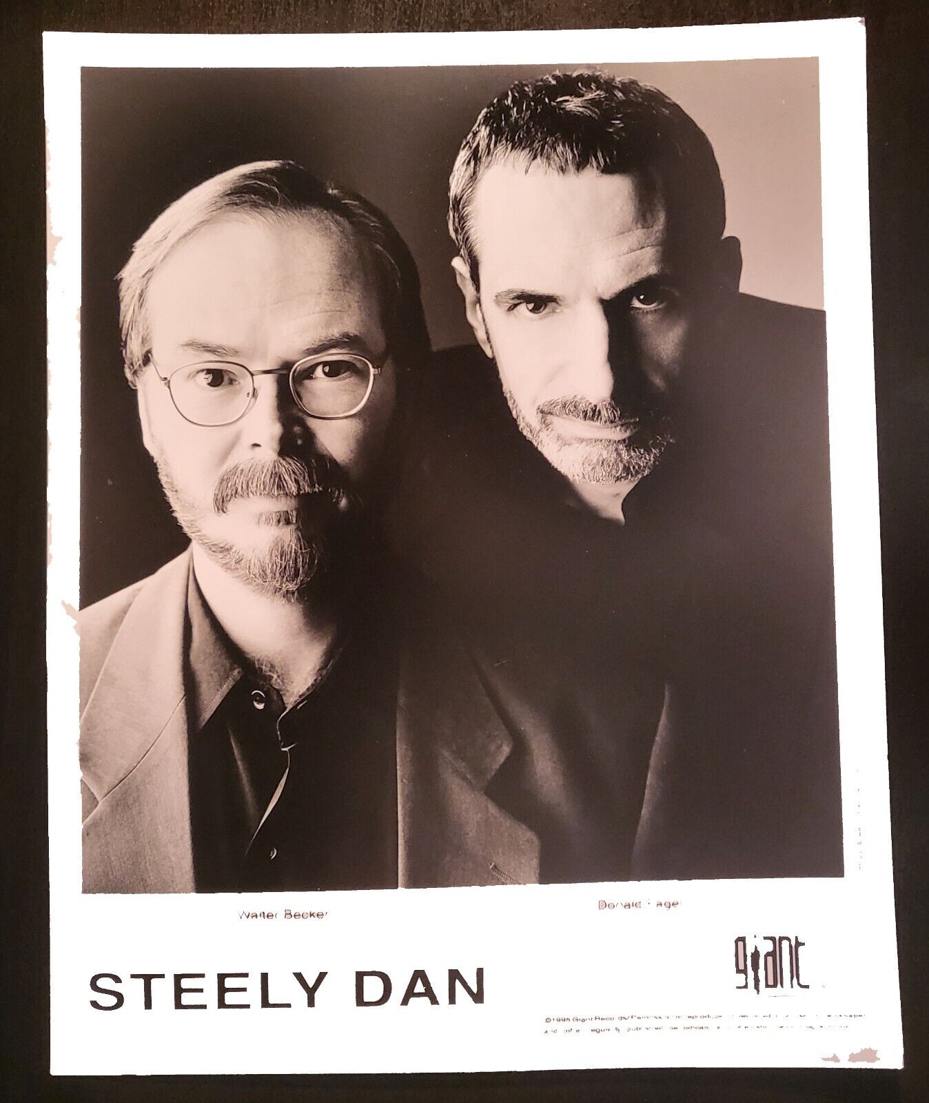Walter Becker & Donald Fagen of Steely Dan Press Release Photo 1995 8 x 10