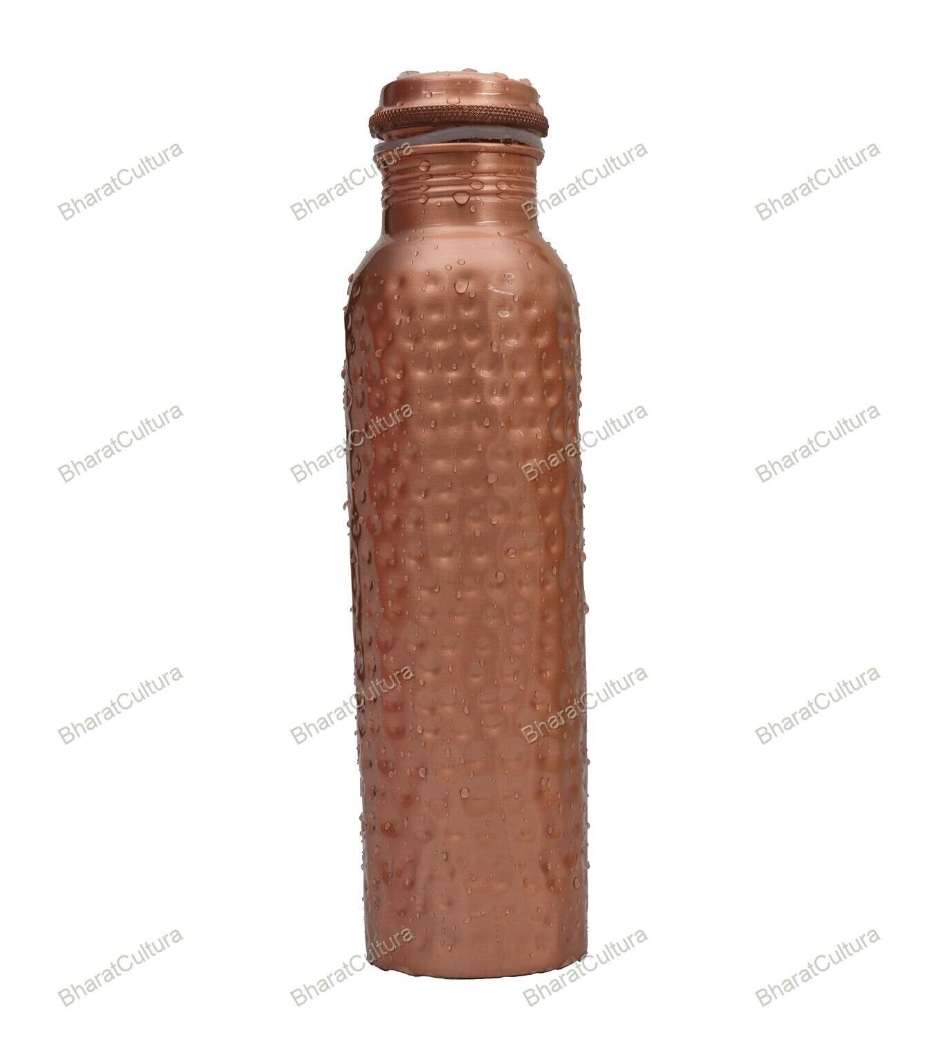 Hammered Bottle Design Joint Free Copper Water Bottle Based 900 ml Hammered