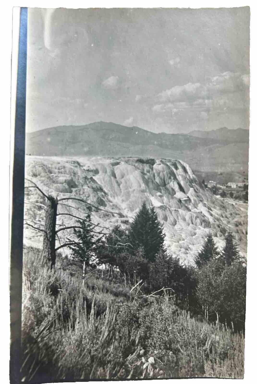 Mammoth Hot Springs Yellowstone National Park Real Photo Postcard. AZO 1904-1918