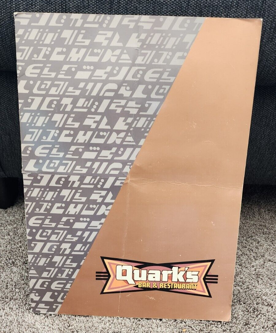 Star Trek the Experience - Quarks Bar menu - 1999