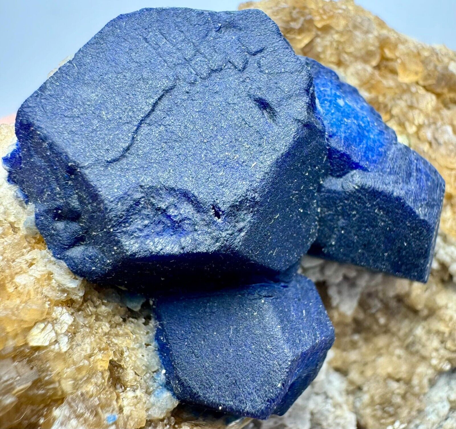 282 Gram Full Terminated Top Blue Lazurite Crystals Combined With Mica From @AFG