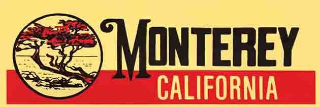 Monterey Peninsula  California   CA  Vintage Looking Travel Decal Bumper Sticker
