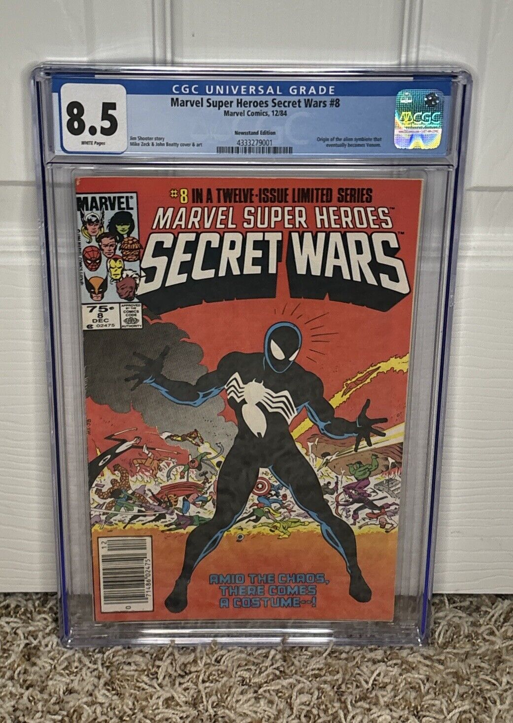 Marvel Super Heroes Secret Wars #8 * newsstand ed graded CGC 8.5 VF+ white 1984