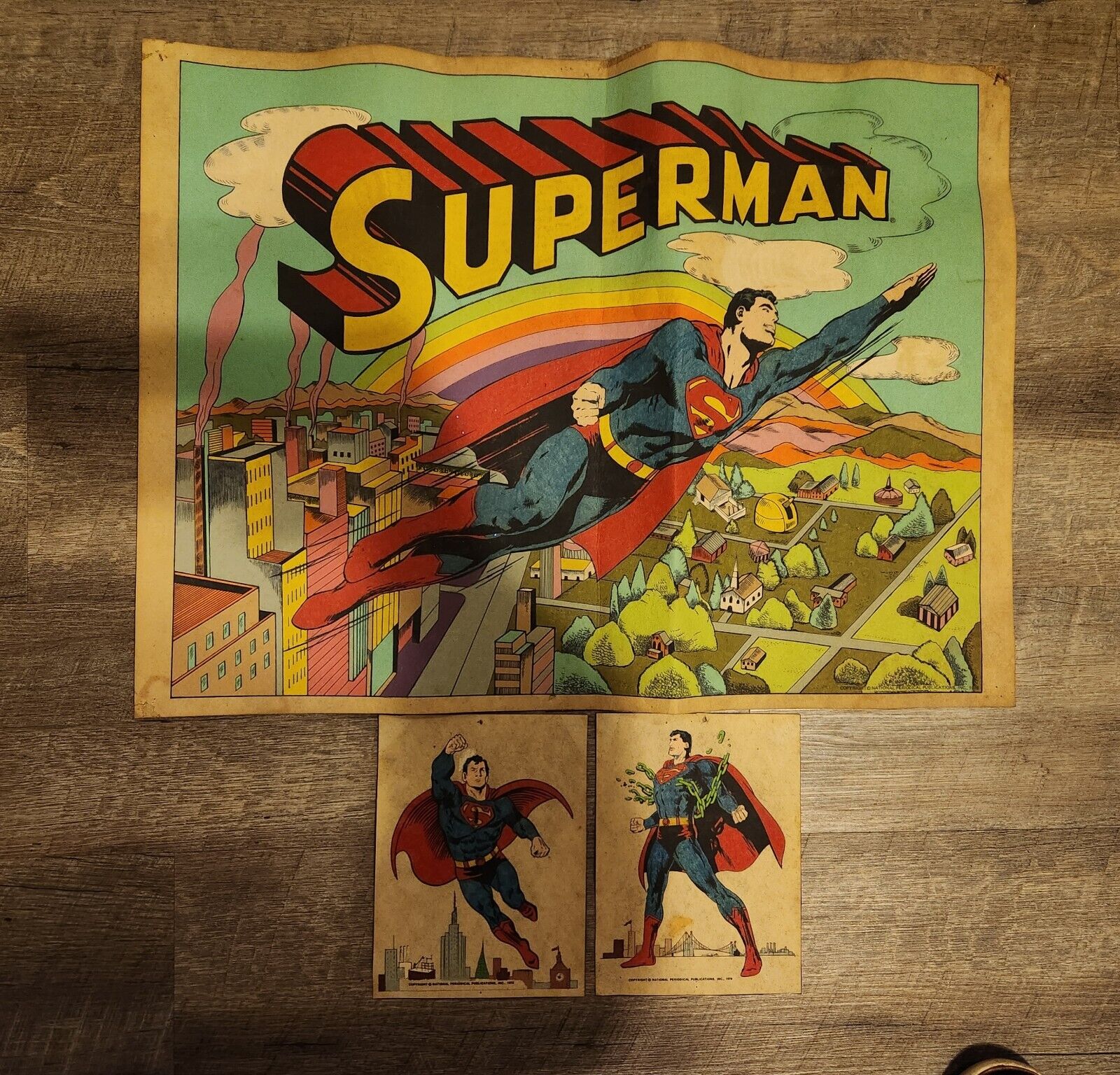 Vintage 1976 National Periodicals Publications Superman Fabric Poster Very Rare