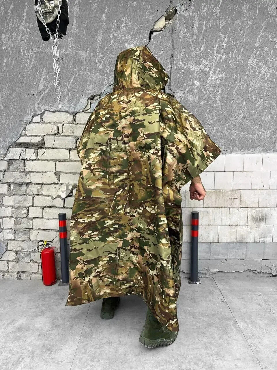Anti-drone imaging cloak (anti-thermal) tactical poncho with the hood