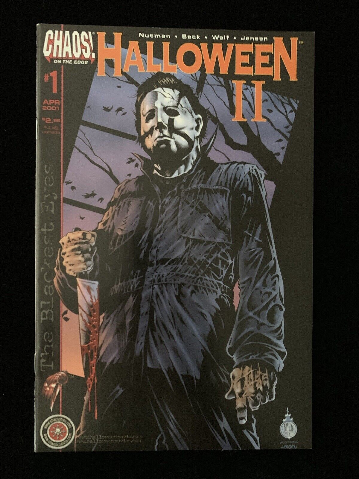 Halloween II  1 Michael Myers Chaos Comics The Blackest Eyes # 1 2001 VF+/NM-