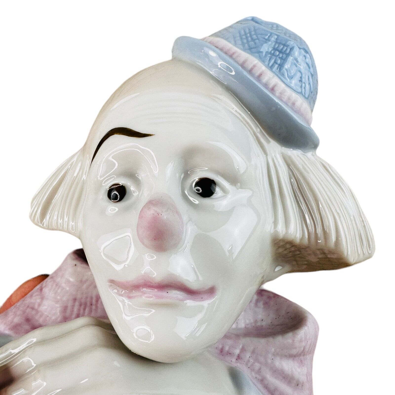 Meico Vintage Porcelain Sad Clown Head on Hands 6\
