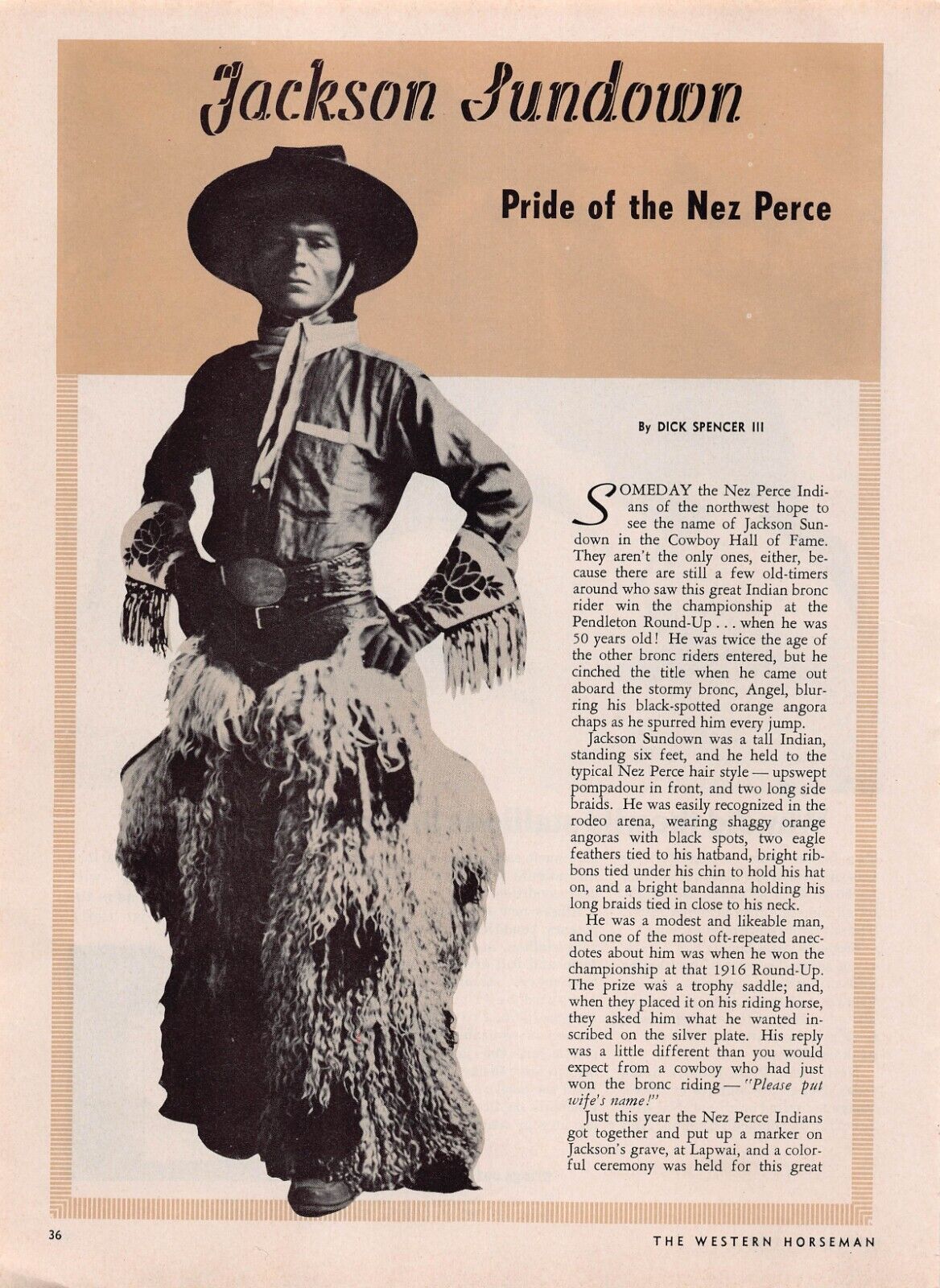 Jackson Sundown Rodeo Cowboy Horse Western 1916 Pendleton Round-Up Vtg Print Ad