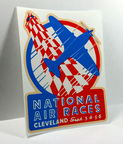 National Air Races Vintage Style Travel Decal / Vinyl Sticker,Luggage Label
