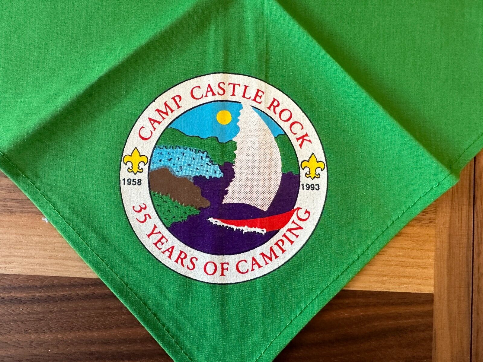 1993 Camp Castle Rock Neckerchief Four Lakes Council Wisconsin Boy Scouts WI BSA