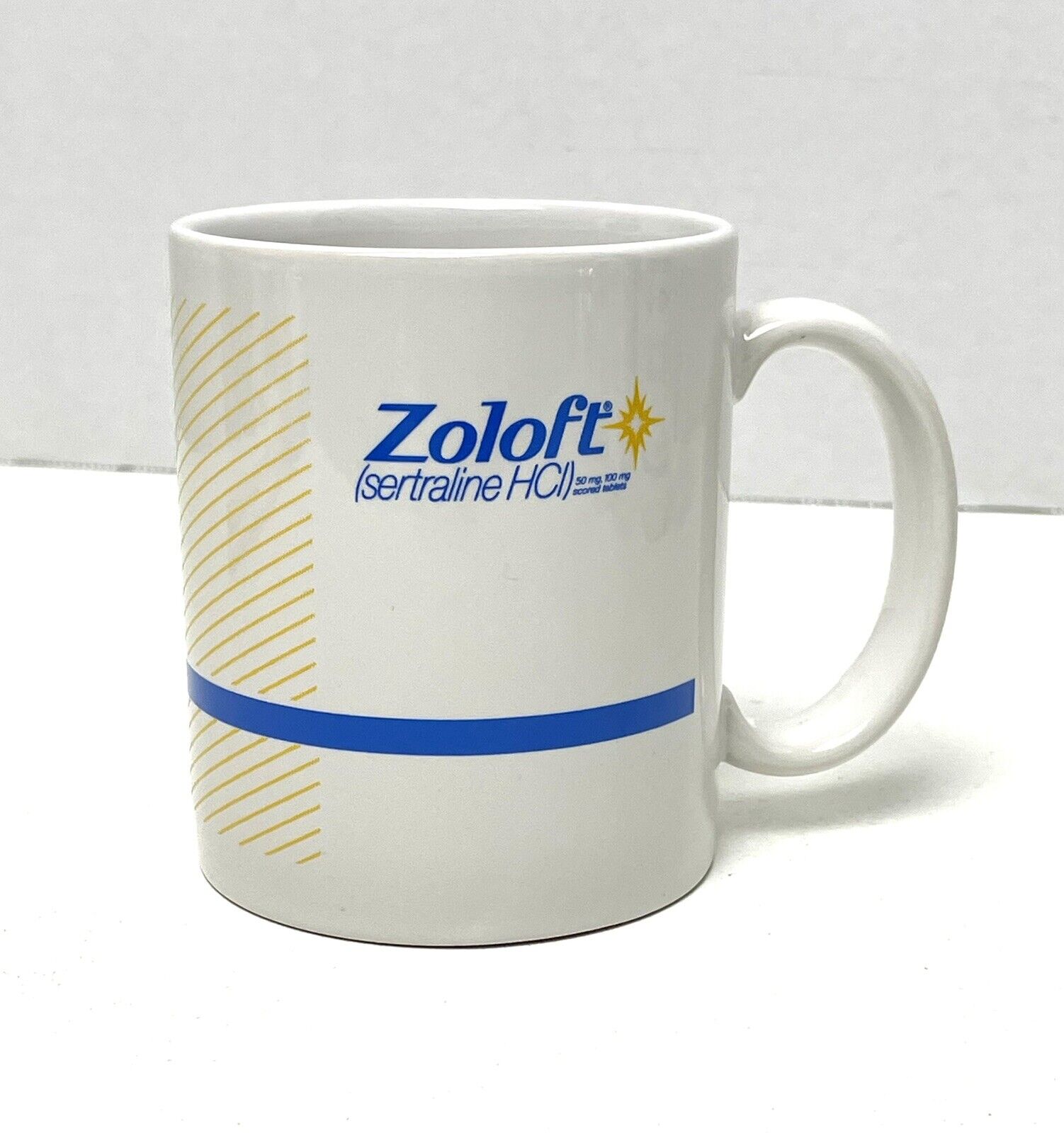Vintage ZOLOFT Pharmaceutical Rep Advertising Marketing Mug Made In USA - Unused