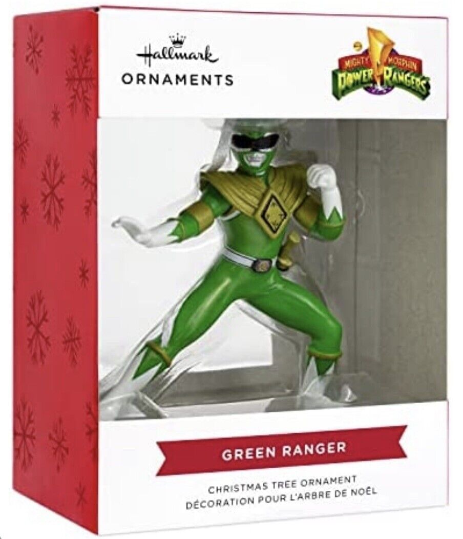 Hallmark MMPR  Green Power Ranger Tommy JDF Christmas Ornament New 2022