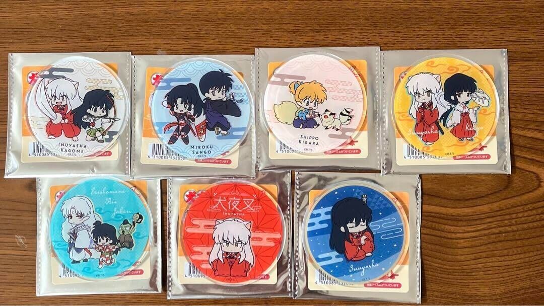 Inuyasha Acrylic Coaster All 7 Types Complete Set Goods Japan