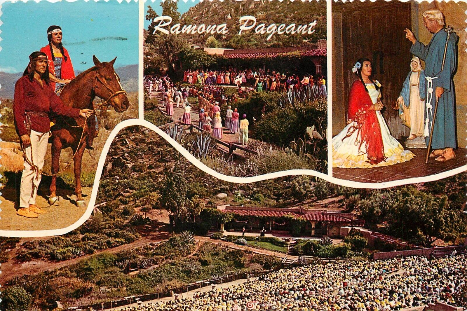 Ramona Outdoor Pageant San Jacinto CA California Postcard 1973