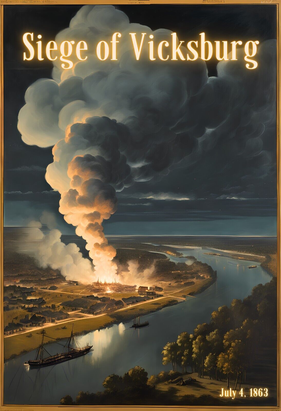 Siege of Vicksburg - Vintage Civil War Postcard -- NEW 4x6 unposted