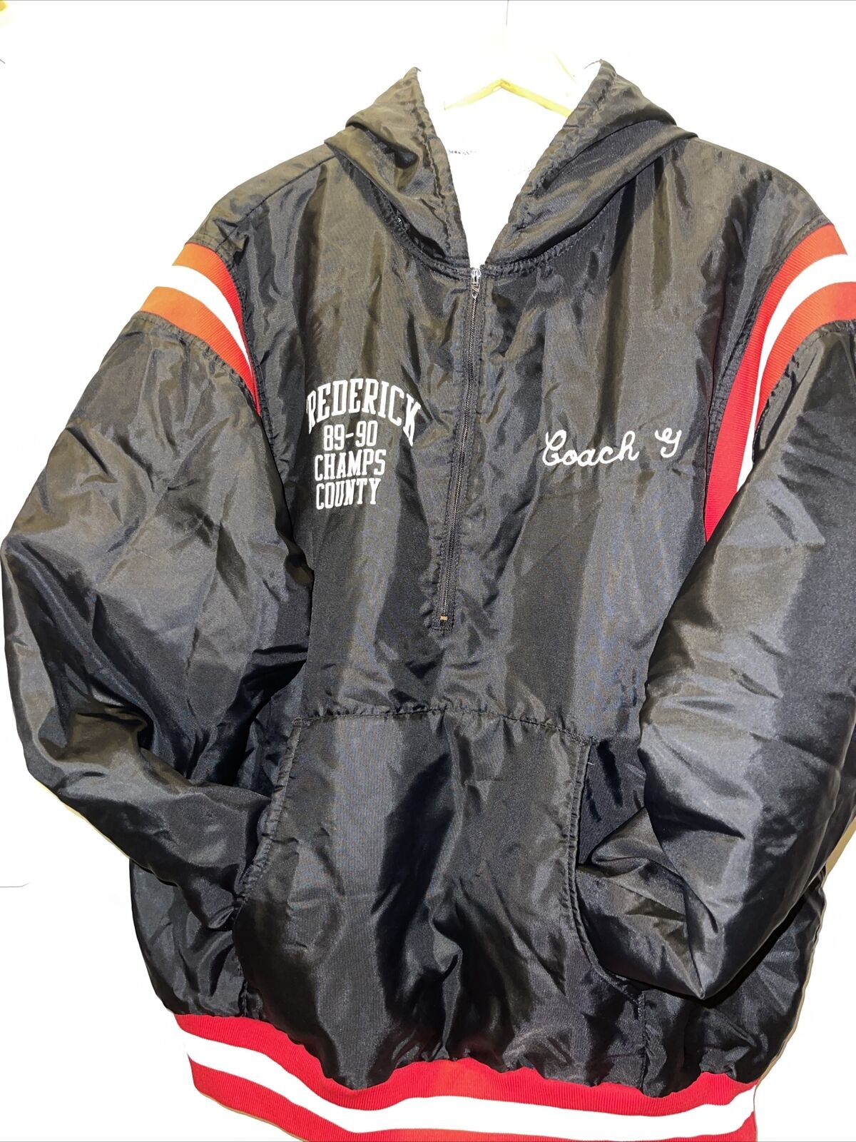 Vtg Half Zip 89-90 Frederick 89-90 Champs County Varsity Jacket SZ XXL
