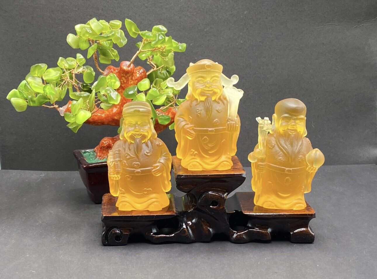 Set of Buddha made by Glass & Charka Tree Stone 