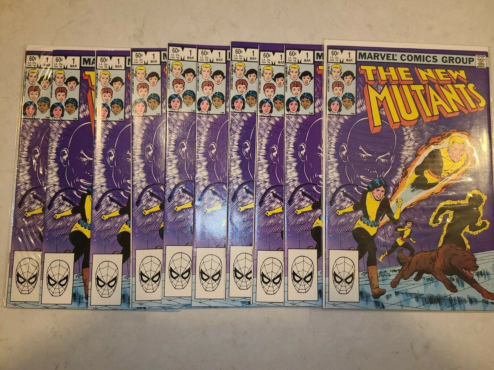 10 x copies The New Mutants #1 NM, March 1983, Marvel Investment Lot