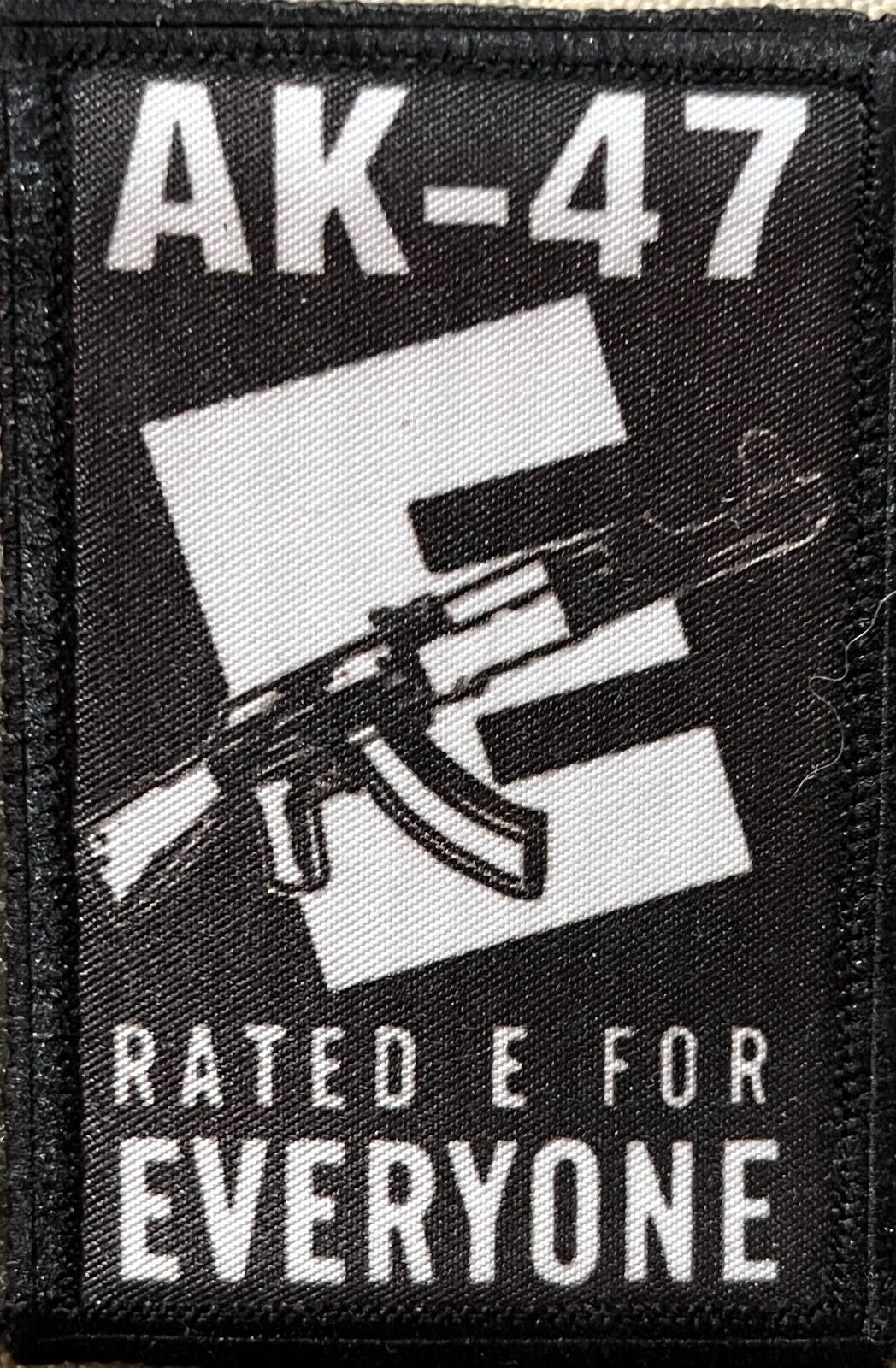 AK-47 Rated E for Everyone Morale Patch Military Tactical