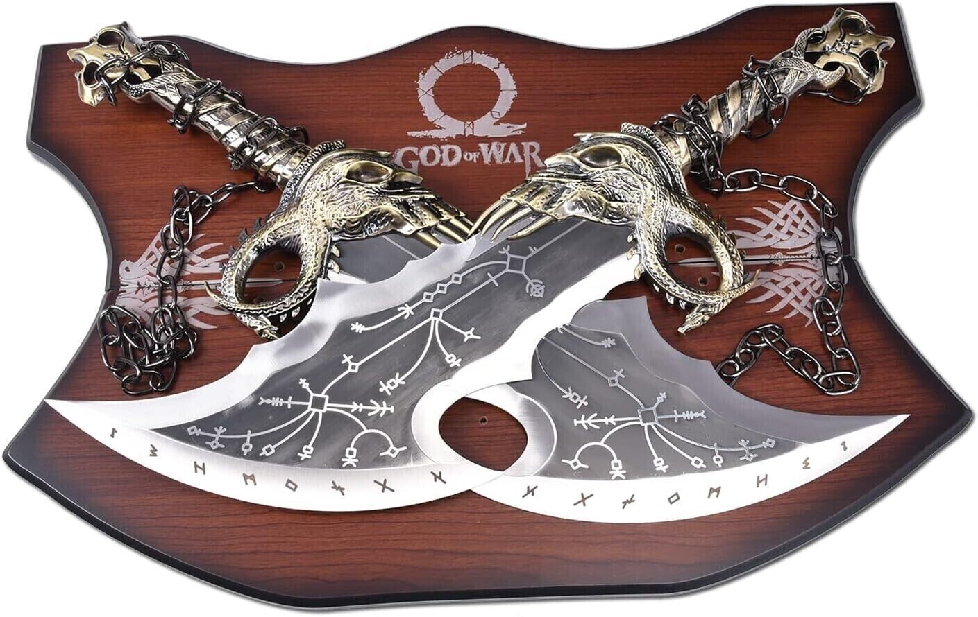 Kratos Blades of chaos God of War twin blades with chain golden edition for gift
